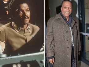 Billy Dee Williams as Lando (left) and in a more recent photo. (Handout/WENN.COM)