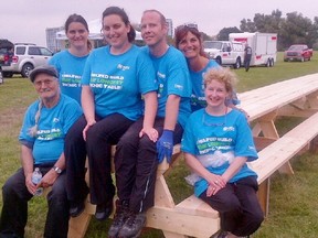 Durham volunteers succeed in building world’s longest picnic table in Whitby.