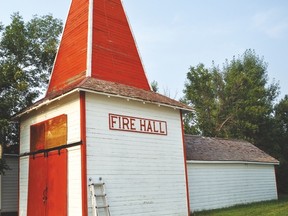 The old Carmangay firehall. Stephen Tipper Vulcan Advocate