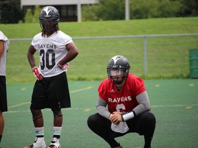 Carleton Ravens QB Jesse Mills (6) and running back Jahvari Bennett (30) will be counted on heavily this season.TIM BAINES/OTTAWA SUN