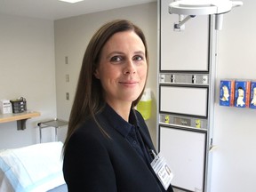 Dermatologist Dr. Benvon Moran stands in a new lab at Hotel Dieu Hospital in Kingston, Ont. on Friday, Aug. 28, 2015, which will allow more precise removal of skin cancers on the face where a minimum of tissue damage is preferred. Michael Lea/The Whig-Standard/Postmedia Network