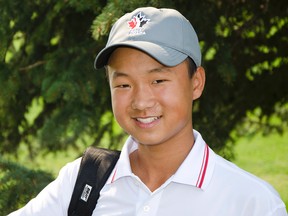 Golfer Ethan Choi, 13, won the Alberta Boys Bantam Championship  at Goose Hummock on Aug. 19, 2015.John Stoesser photo/Pincher Creek Echo