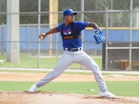 Rehabbing pitcher Marcus Stroman breezed through a 51-pitch simulated game in Dunedin on Friday. (Eddie Michels/Photo)