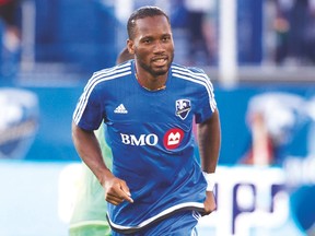 Montreal Impact forward Didier Drogba will miss today’s game in Toronto with a toe injury. (CP)