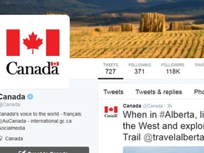 How the Canada account's first tweet came to be. (Twitter screenshot)