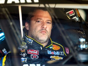 Tony Stewart says in court papers filed Friday, Aug. 28, 2015, that he didn’t see fellow driver Kevin Ward Jr. walking along the track before striking and killing him during a dirt track race at Canandaigua Motorsports Park in upstate New York on Aug. 9, 2014. (Cheryl Senter/AP Photo/File)