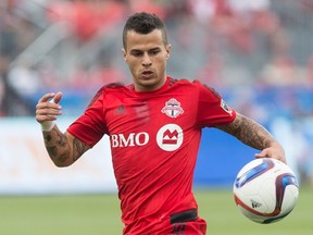 Toronto FC’s Sebastian Giovinco has been called to duty by Italy and will not be available against Seattle this weekend. (THE CANADIAN PRESS)