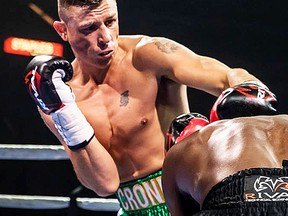 Belleville boxer Tim Cronin en route to victory in the ring last weekend in Mississauga. (Mark Ruddick photography)