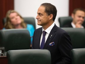 Calgary-Fort MLA Joe Ceci and members of the NDP caucus are sworn-in at the Alberta Legislature, in Edmonton Alta. on Monday June 1, 2015. David Bloom/Edmonton Sun