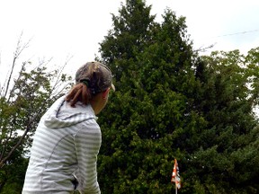 Rylie Dietz attempts a tough uphill putt on the first green during the Junior Club Championship at the Mitchell Golf & Country Club last Tuesday, Aug. 25. GALEN SIMMONS/MITCHELL ADVOCATE