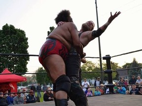 Local wrestler Cody Deaner competes in a match. (submitted photo)