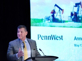 Penn West President and CEO David Roberts attends the company's annual general meeting in Calgary on May 13, 2015. THE CANADIAN PRESS/Larry MacDougal