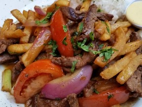 The Lomo Saltado or “Jumping Steak.”