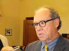 Finance Minister Greg Dewar said it's too soon to say whether the recession will change his budget plan. (JOYANNE PURSAGA/WINNIPEG SUN PHOTO)