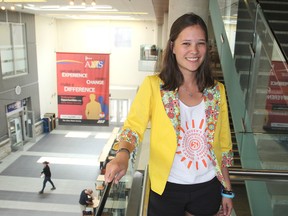 Queen's University student Siobhan Bradley, on campus in Kingston, is chair of one of the committees looking after Orientation Week at the university. A major upcoming charity event is the annual Shinerama. (Michael Lea/The Whig-Standard)