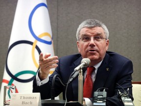 International Olympic Committee (IOC) President Thomas Bach speaks during a recent press conference in Seoul, South Korea. (ASSOCIATED PRESS)