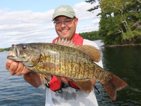Jason Matity of Regina enjoyed some smallmouth fishing in Ontario with columnist Ashley Rae. (Supplied photo)
