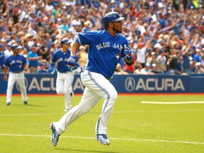 Edwin Encarnacion, who yesterday was named American League Player 
of the Month, had a base hit in every game he played in during August. (Jack Boland/Toronto Sun)
