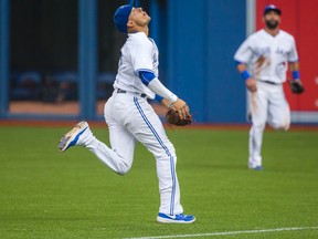 Already strong defensively, Ryan Goins has emerged as an offensive threat over the second half of this season. (Ernest Doroszuk/Toronto Sun)