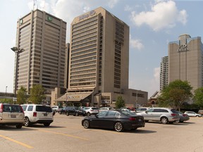 The parking lot at the southwest corner of King and Waterloo streets is next to the London Convention Centre, and near the Hilton. (MIKE HENSEN, The London Free Press)