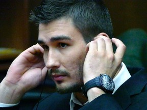 Los Angeles Kings defenceman Slava Voynov appears in court Thursday July 2, 2015 in Torrance, Calif. (Brad Graverson/The Daily Breeze via AP)