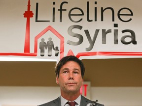 Minister of Health and Long-Term Care, Dr. Eric Hoskins at a press conference held by Lifeline Syria on Friday September 4, 2015, in Toronto. Veronica Henri/Toronto Sun/Postmedia Network