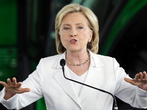 In this Aug. 26, 2015 file photo, Democratic presidential candidate Hillary Rodham Clinton speaks in Ankeny, Iowa. Clinton said Sept. 4, her use of a private e-mail system at the State Department wasn't the "best choice" and acknowledged she didn't "stop and think" about her e-mail set-up when she became President Barack Obama's secretary of state in 2009. (AP Photo/Charlie Neibergall, File)