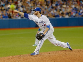 Blue Jays starting pitcher Drew Hutchison struggled against the Orioles, going five-plus innings on Friday, Sept. 4, 2015. (Dave Thomas/Toronto Sun)