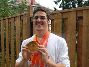 St. Thomas para-athlete Gordie Michie shows off the medals he earned at the Toronto 2015 ParaPan Am Games. The 21-year-old won a gold, a silver and two bronze medals.