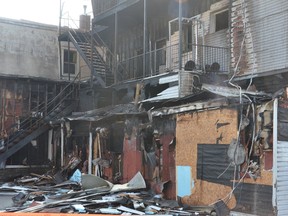 A fire tore through this building on Wright Street in downtown Hull overnight.