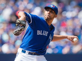 Toronto Blue Jays’ starting pitcher David Price works against the Baltimore Orioles during MLB action in Toronto on Saturday, September 5, 2015. (THE CANADIAN PRESS/Darren Calabrese)