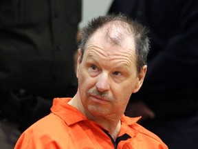 Gary Leon Ridgway, the Green River Killer, pleads guilty to aggravated first-degree murder in the death of Rebecca "Becky" Marrero in court proceedings at the Maleng Regional Justice Center in Kent, Washington, February 18, 2011. Ridgway was sentenced to an additional life sentence as part of his 2003 plea deal. Ridgway was convicted in 2003 of the murders of 48 other women.  Rebecca "Becky" Marrero was last seen on December 3, 1982 and is the 49th confirmed victim of the Green River Killer.    REUTERS/Marcus Donner