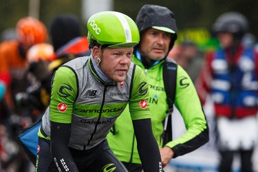 Lasse-Norman Hansen with Cannondale-Garmin is seen after winning Stage 5 of the Tour of Alberta, which ran from Edson to Spruce Grove, in Spruce Grove, Alta., on Sunday September 6, 2015. The race finishes in Edmonton on Sept. 7. Ian Kucerak/Edmonton Sun/Postmedia Network