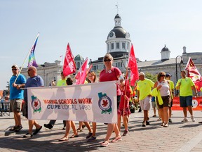 The annual Labour Day Parade makes a stop at City Hall on Monday morning before walking back to McBurney Park for the statutory holiday celebrations in Kingston. Julia McKay/The Kingston Whig-Standard/Postmedia Network