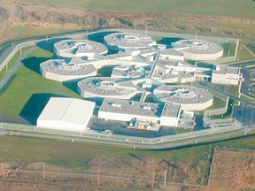 Lindsay’s Central East Correctional Centre as seen from the sky just prior to its opening a decade ago. The maximum security provincial facility houses up to 1,245 inmates in a unique six-pod design. (Postmedia Network files)