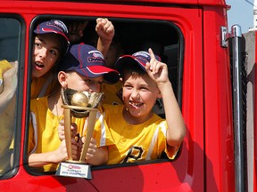 The Port Lambton Pirates Rookie baseball team won the OBA 'D' title on Labour Day weekend in Kingsville. To celebrate, the team took part in a parade in Port Lambton on Sept. 7.