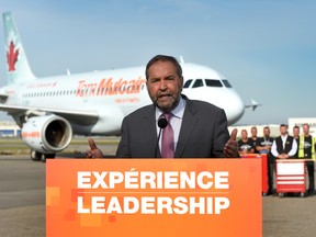 NDP leader Thomas Mulcair makes a campaign stop in Montreal on Tuesday, September 8, 2015. (THE CANADIAN PRESS/Sean Kilpatrick)