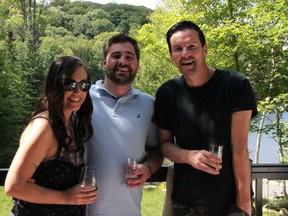 ‘Our wee lakeside retreat is all about sharing fun times with family and friends and the place is always buzzing,’ says Colin, seen here with the winning couple.