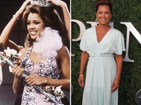 Miss New York Vanessa Williams is crowned Miss America 1984 at the Miss America Pageant in Atlantic City, N.J.; Vanessa Williams in 2015. (AP file photo/WENN.COM)