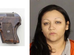 Ashley Castaneda is seen in an undated picture released by the Waco Police Department in Waco, Texas.  Castaneda, 31, was taken into custody in a suspected drug arrest and has been charged with violating state concealed firearms laws by allegedly hiding a fully loaded, snub-nosed handgun in her vagina, police in Waco said on Tuesday. (REUTERS/Waco Police Department/Handout via Reuters)