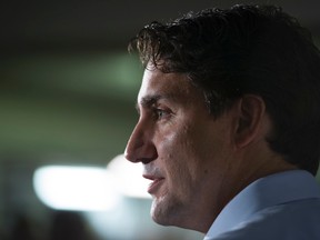 Liberal leader Justin Trudeau addresses supporters during an event in Amherst, N.S., on Tuesday, September, 8, 2015. THE CANADIAN PRESS/Jonathan Hayward