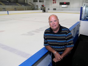 Rob Chapman at the Invista Centre in Kingston on Tuesday. He hopes to start a special needs hockey program in Kingston. (Ian MacAlpine /The Whig-Standard)