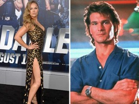Ronda Rousey, left, and Patrick Swayze in 1989's "Road House." (Reuters file photo)