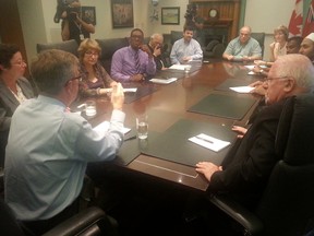 Ottawa Mayor Jim Watson holds a meeting with religious and community groups about Syrian refugee crisis. (JON WILLING/OTTAWA SUN/POSTMEDIA NETWORK)