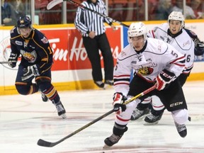 Owen Sound Attack defenceman Sean Durzi (pictured) and teammate Nick Suzuki have both been nominated for OHL awards announced Wednesday. File photo.