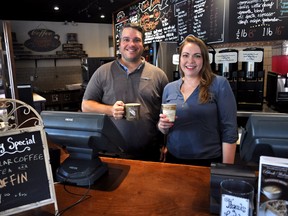 Black Walnut co-owners Edward (left) and Mandy Etheridge at their new downtown location in London Ont. September 10, 2016. CHRIS MONTANINI\LONDONER\POSTMEDIA NETWORK
