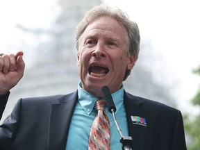 Andy Parker, father of murdered TV reporter Alison Parker, speaks during a anti gun rally on Capitol Hill September 10, 2015 in Washington, DC. Parker joined Everytown Survivor Network, and Moms Demand Action for Gun Sense in America, to urge Congress in passing legislation to reduce gun violence.  Mark Wilson/Getty Images/AFP