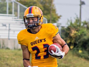 Queen's Golden Gaels receiver Doug Corby is questionable for Saturday's home game against the winless Waterloo Warriors. (Whig-Standard file photo)