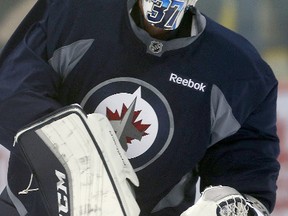 Connor Hellebuyck will start in net for the Jets in the Young Stars tournament opener against Calgary, while Eric Comrie is expected to play the second half of the game.