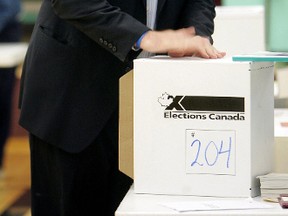 Conservative candidate for Edmonton - St. Albert Brent Rathgeber votes at the Calder Senior's Centre on October 14th, 2008.